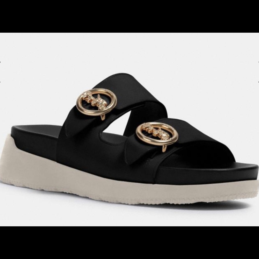 *Brand New* Never Worn! COACH Black Gable Sandals